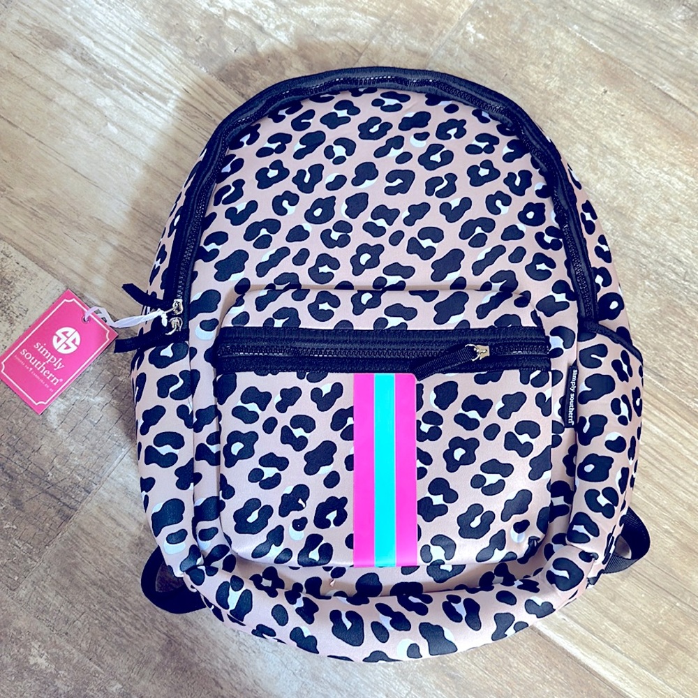 NEW Simply Southern Full Size Backpack Laptop Case Neoprene and Soft. Cheetah 🐆
